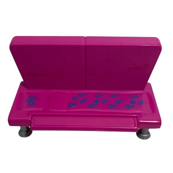 Origin Products Tanning Bed Miniature Pink Dollhouse With Flower Print 4 x 2.25" - Picture 1 of 6